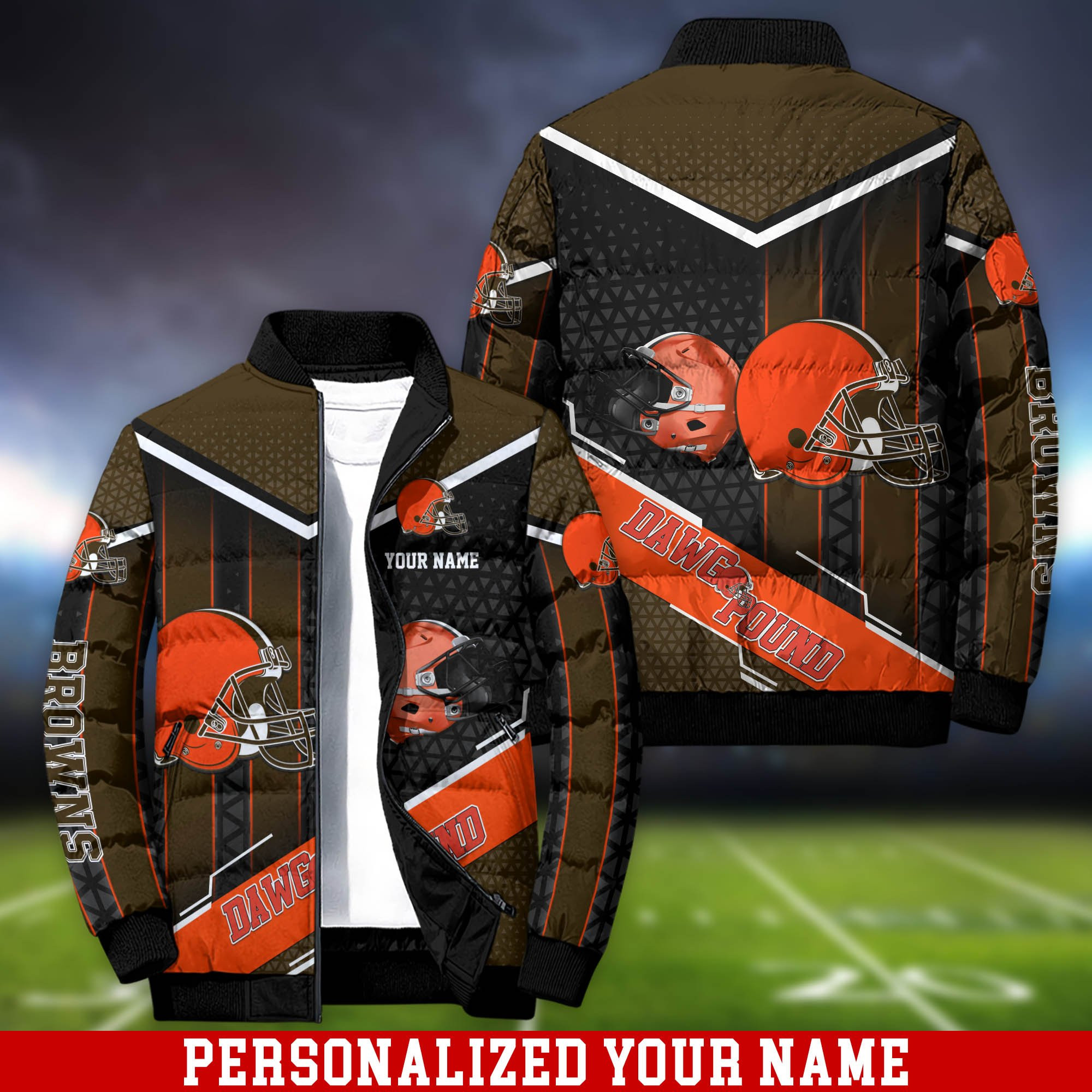 Cleveland Browns Personalized Outdoor Coat Puffer Jacket