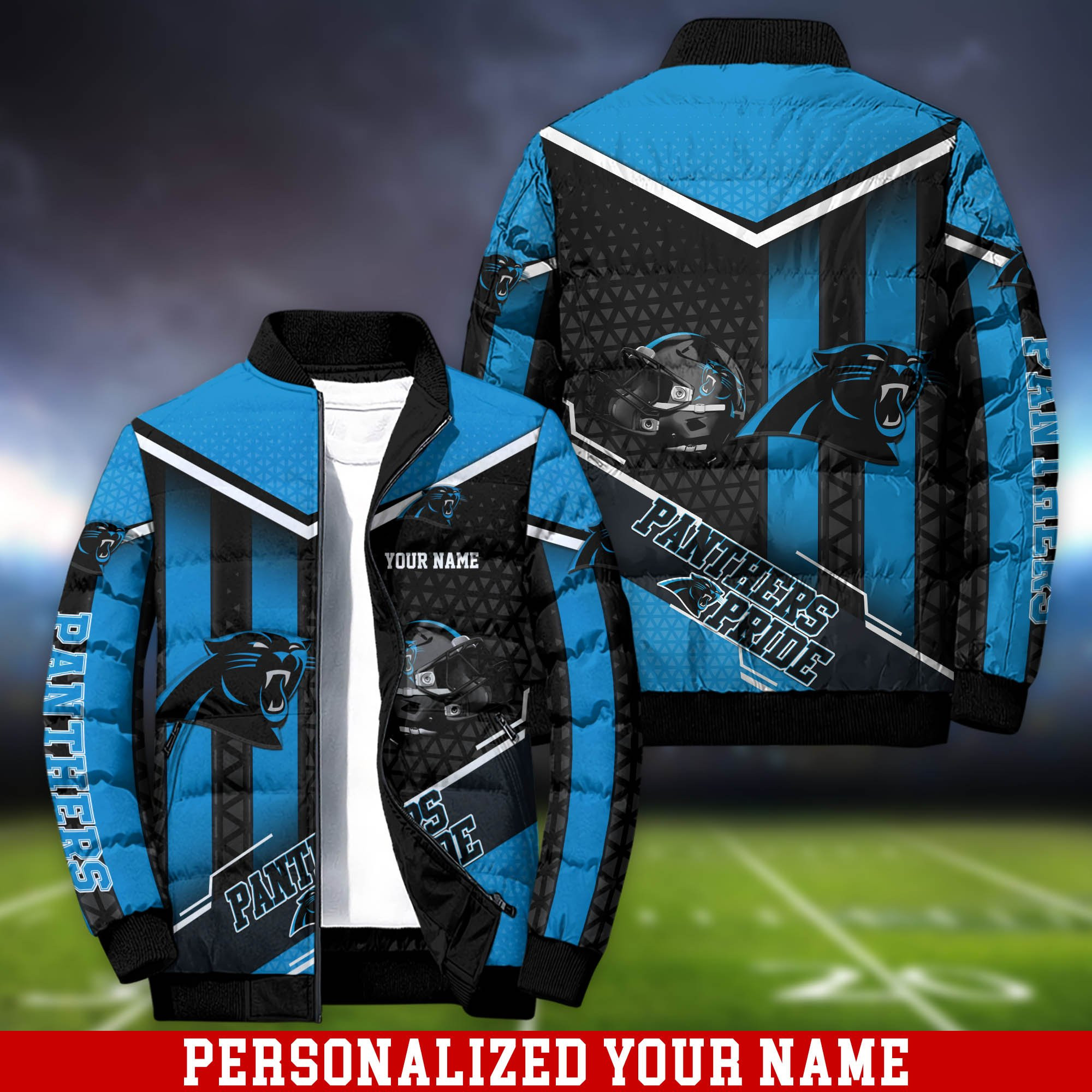 Carolina Panthers Personalized Outdoor Coat Puffer Jacket