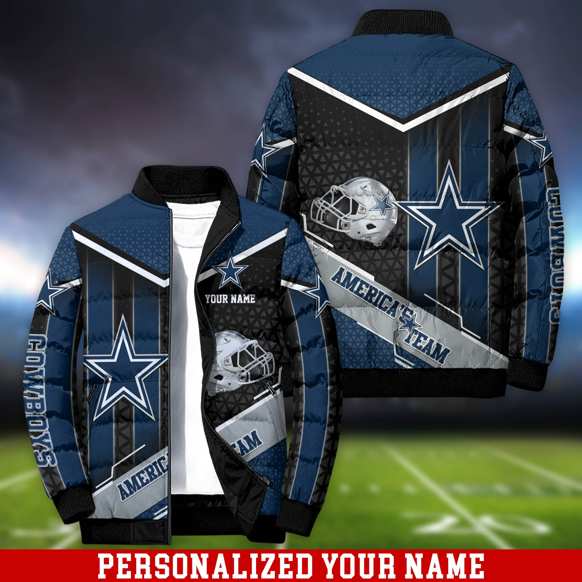 Dallas Cowboys Personalized Outdoor Coat Puffer Jacket