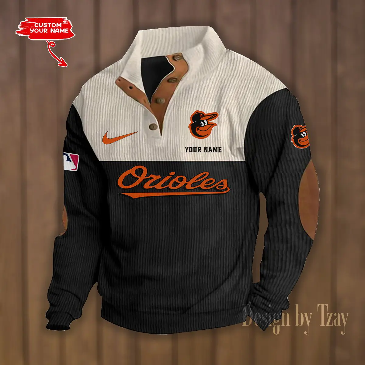 Baltimore Orioles MLB Casual Outdoor Collar Pullover Button Quarter Sweater