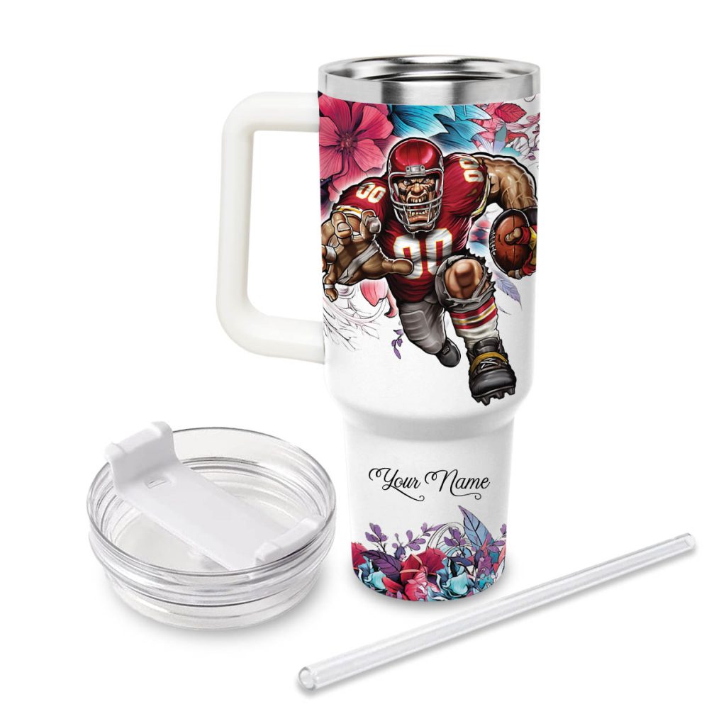 Kansas City Chiefs Nfl Custom Stanley Quencher 40Oz Stainless Steel Tumbler With Handle - Image 2