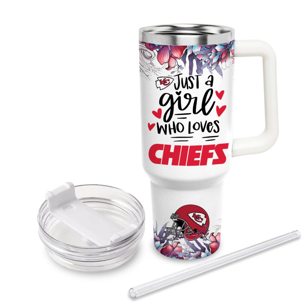 Kansas City Chiefs Nfl Custom Stanley Quencher 40Oz Stainless Steel Tumbler With Handle - Image 3
