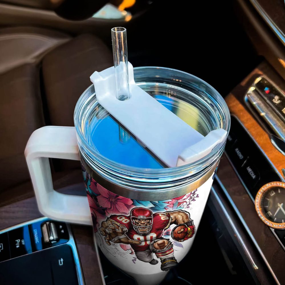 Kansas City Chiefs Nfl Custom Stanley Quencher 40Oz Stainless Steel Tumbler With Handle - Image 4