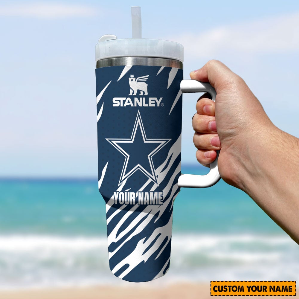 Dallas Cowboys Nfl Custom Stanley Quencher 40Oz Stainless Steel Tumbler With Handle - Image 3