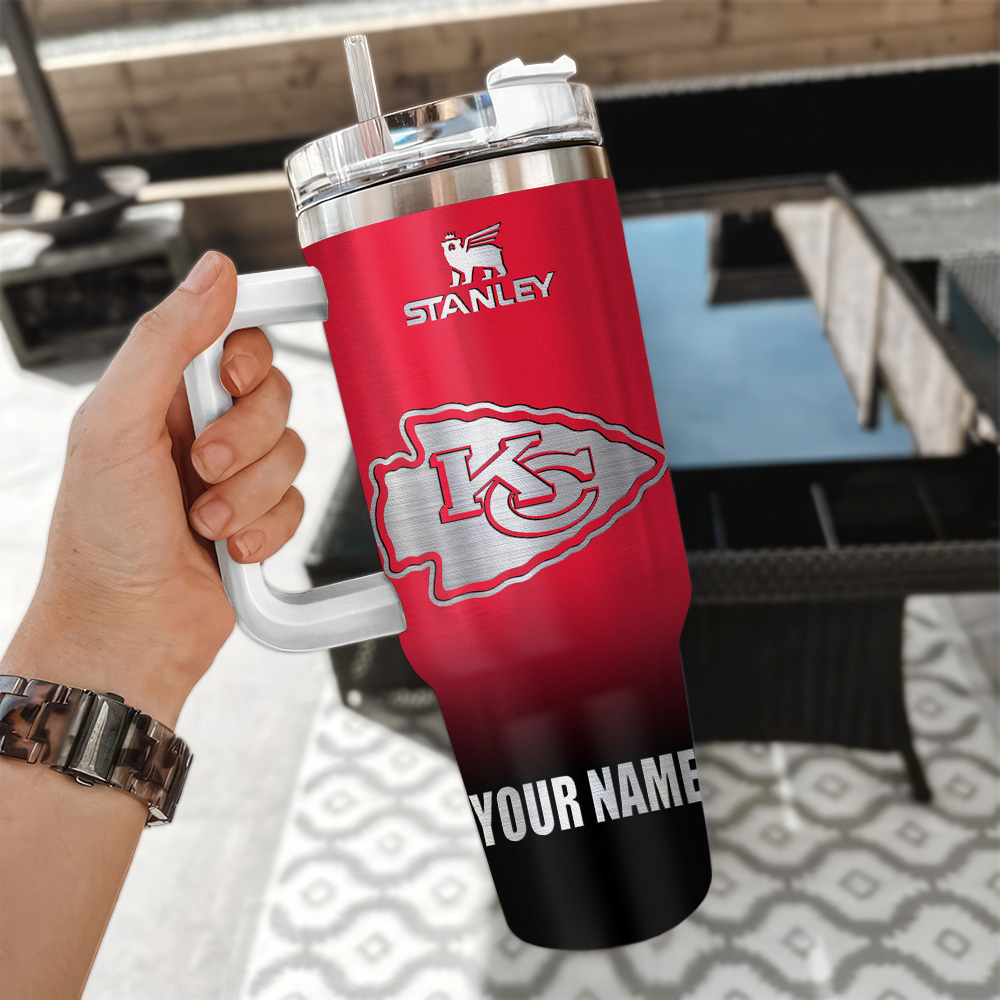 Kansas City Chiefs Nfl Custom Stanley Quencher 40Oz Stainless Steel Tumbler With Handle - Image 3