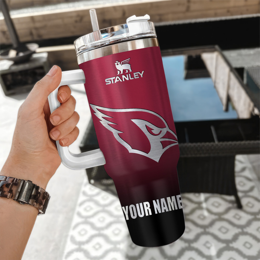 Arizona Cardinals Nfl Custom Stanley Quencher 40Oz Stainless Steel Tumbler With Handle - Image 3