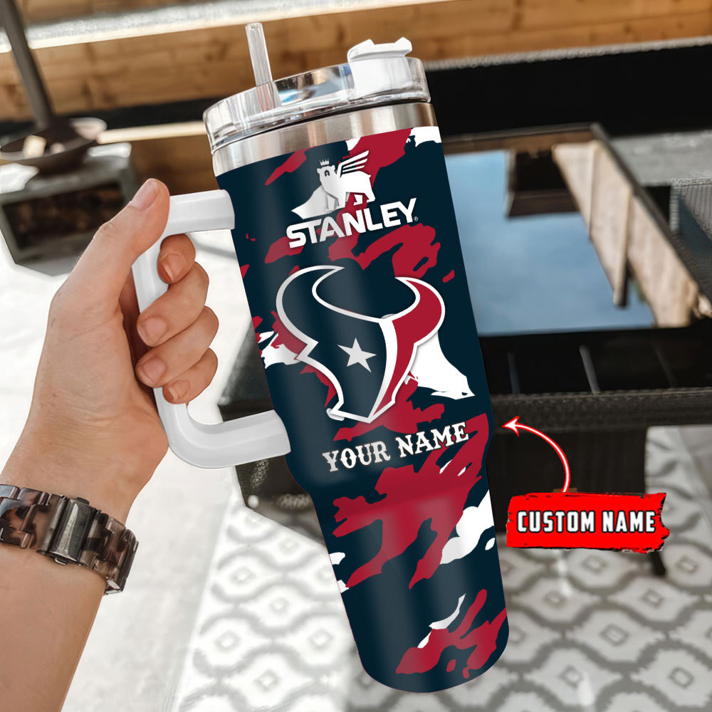 Houston Texans Nfl Custom Stanley Quencher 40Oz Stainless Steel Tumbler With Handle - Image 3