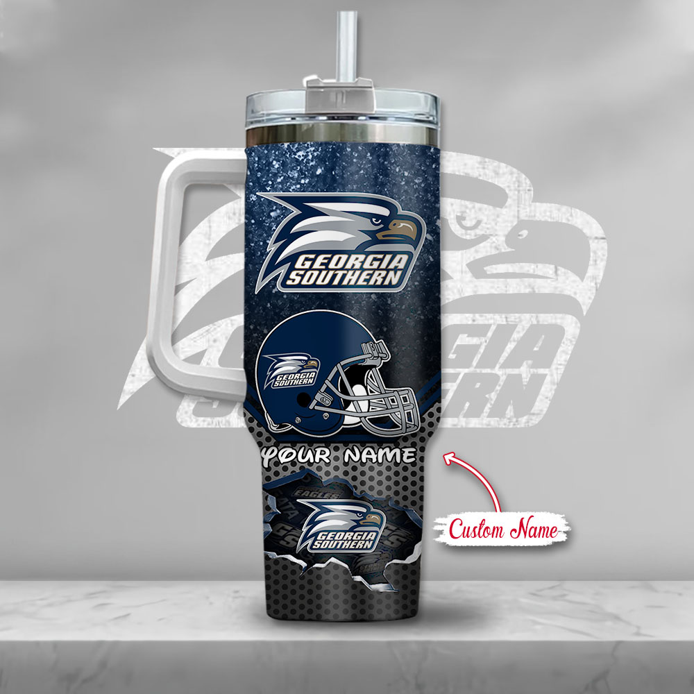 Ncaa Georgia Southern Eagles Mickey Mouse Custom Stanley Quencher 40Oz Stainless Steel Tumbler With Handle - Image 3