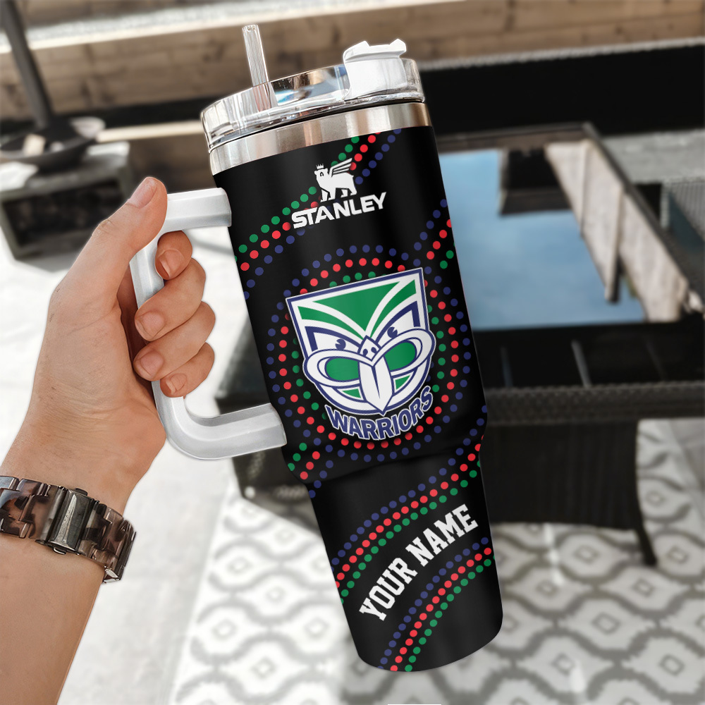 New Zealand Warriors Nrl Custom Stanley Quencher 40Oz Stainless Steel Tumbler With Handle - Image 3