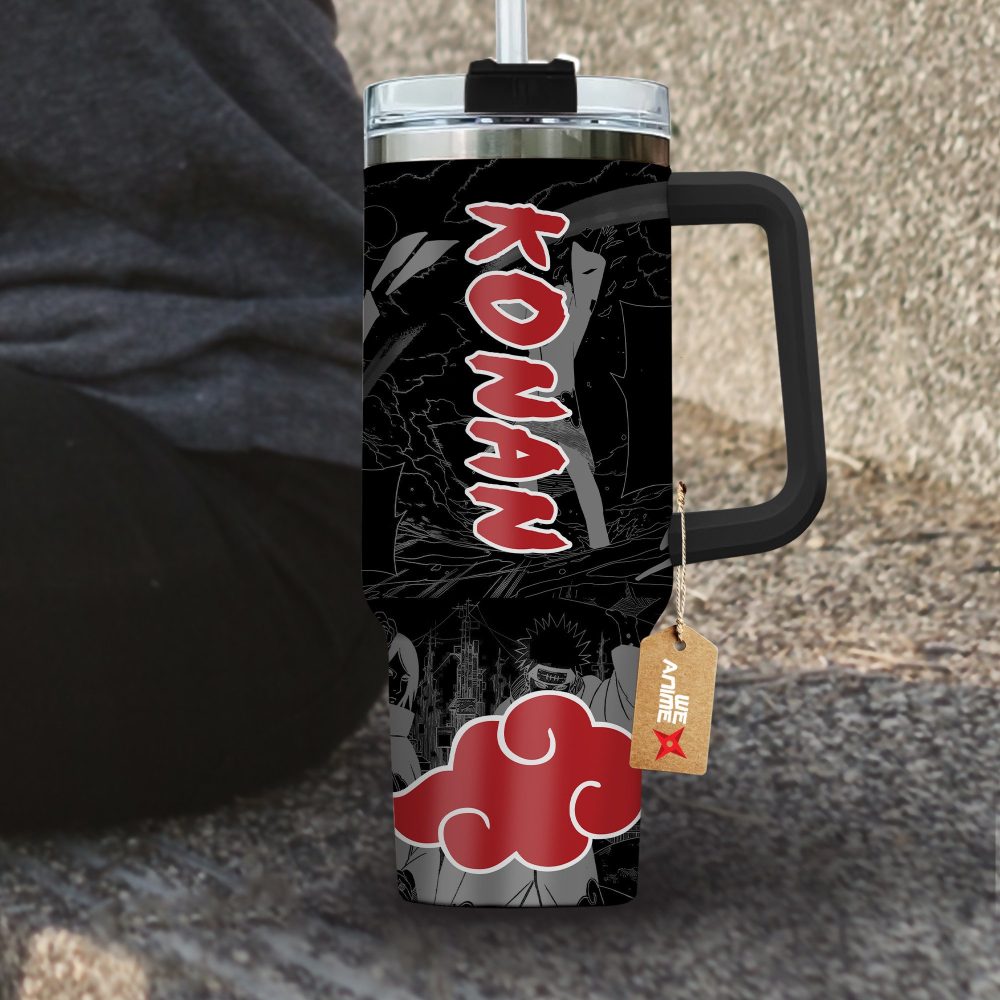 Konan Naruto Anime Custom Stanley Quencher 40Oz Stainless Steel Tumbler With Handle - Image 3