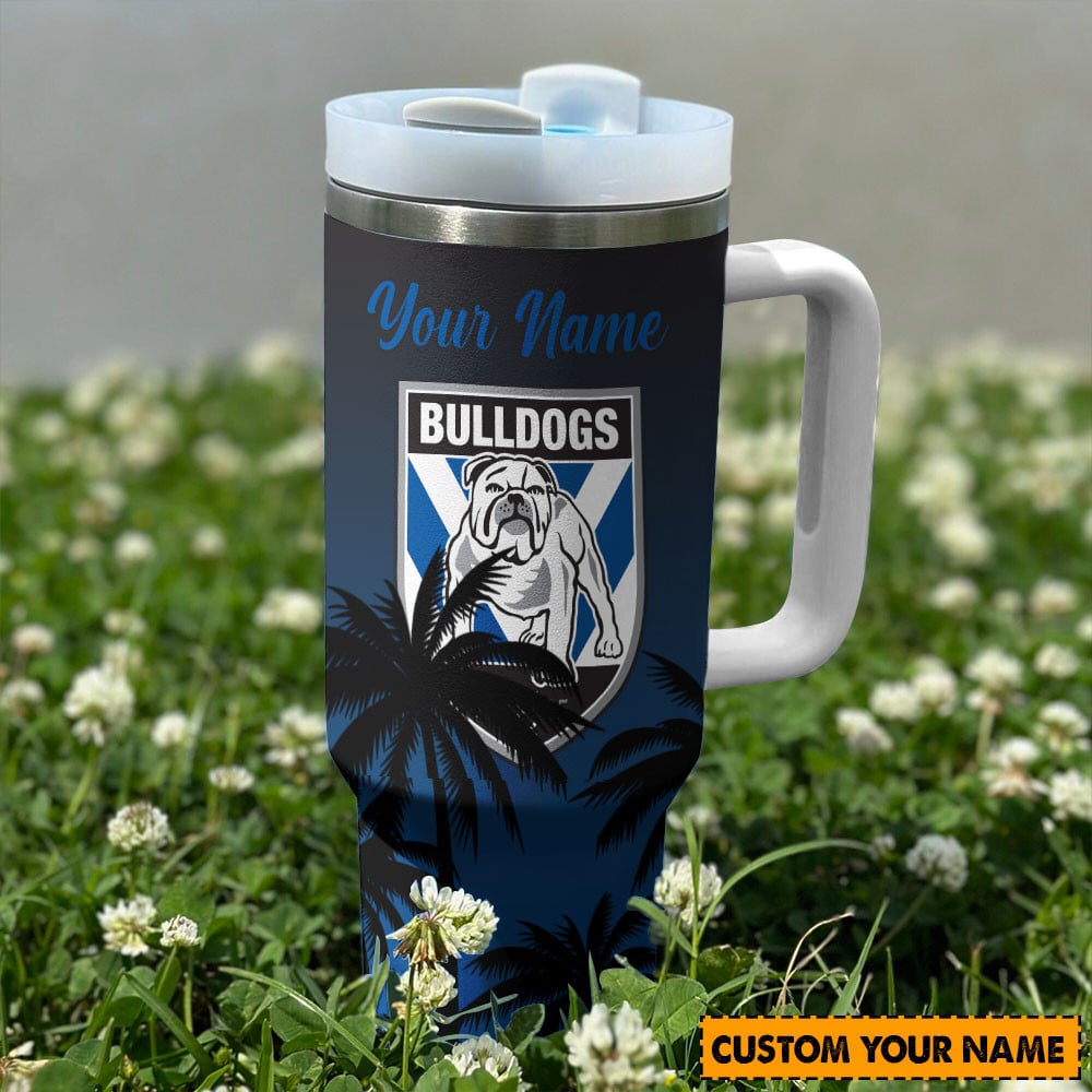 Canterbury Bulldogs Nrl Custom Stanley Quencher 40Oz Stainless Steel Tumbler With Handle - Image 3