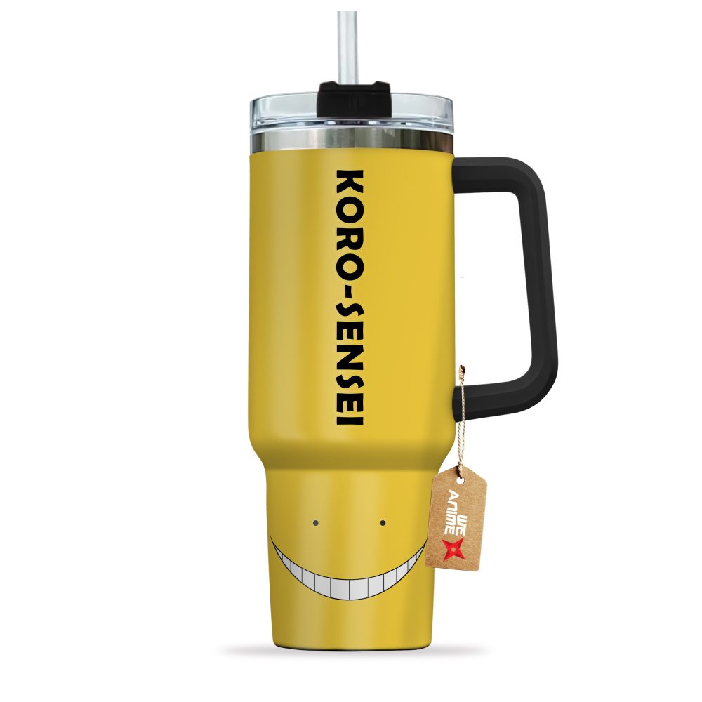 Korosensei Assassination Classroom Anime Custom Stanley Quencher 40Oz Stainless Steel Tumbler With Handle - Image 3