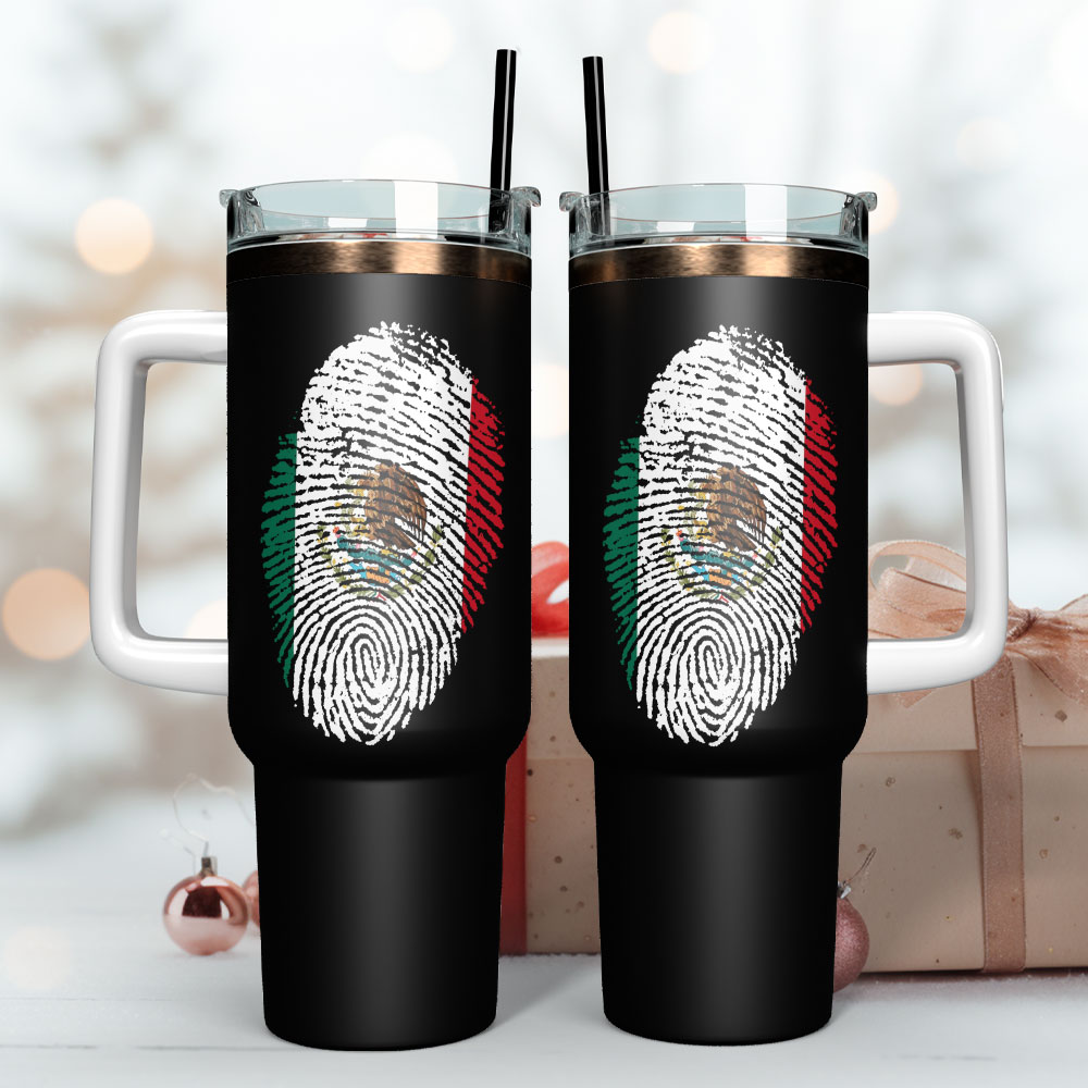 Italian Flag Dna Custom Stanley Quencher 40Oz Stainless Steel Tumbler With Handle - Image 3