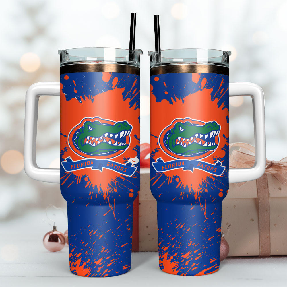 Florida Gators Ncaa Sport Football Custom Stanley Quencher 40Oz Stainless Steel Tumbler With Handle - Image 3
