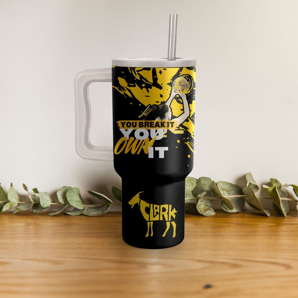 Iowa Hawkeyes Women Basketball Ncaa Custom Stanley Quencher 40Oz Stainless Steel - Image 3