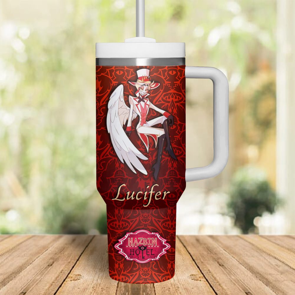 Lucifer Hazbin Hotel Movies Custom Stanley Quencher 40Oz Stainless Steel - Image 3
