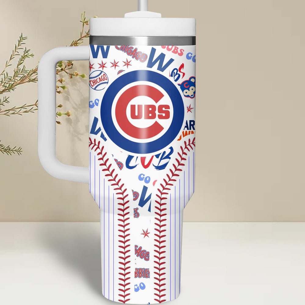 Chicago Cubs Mlb Custom Stanley Quencher 40Oz Stainless Steel - Image 3