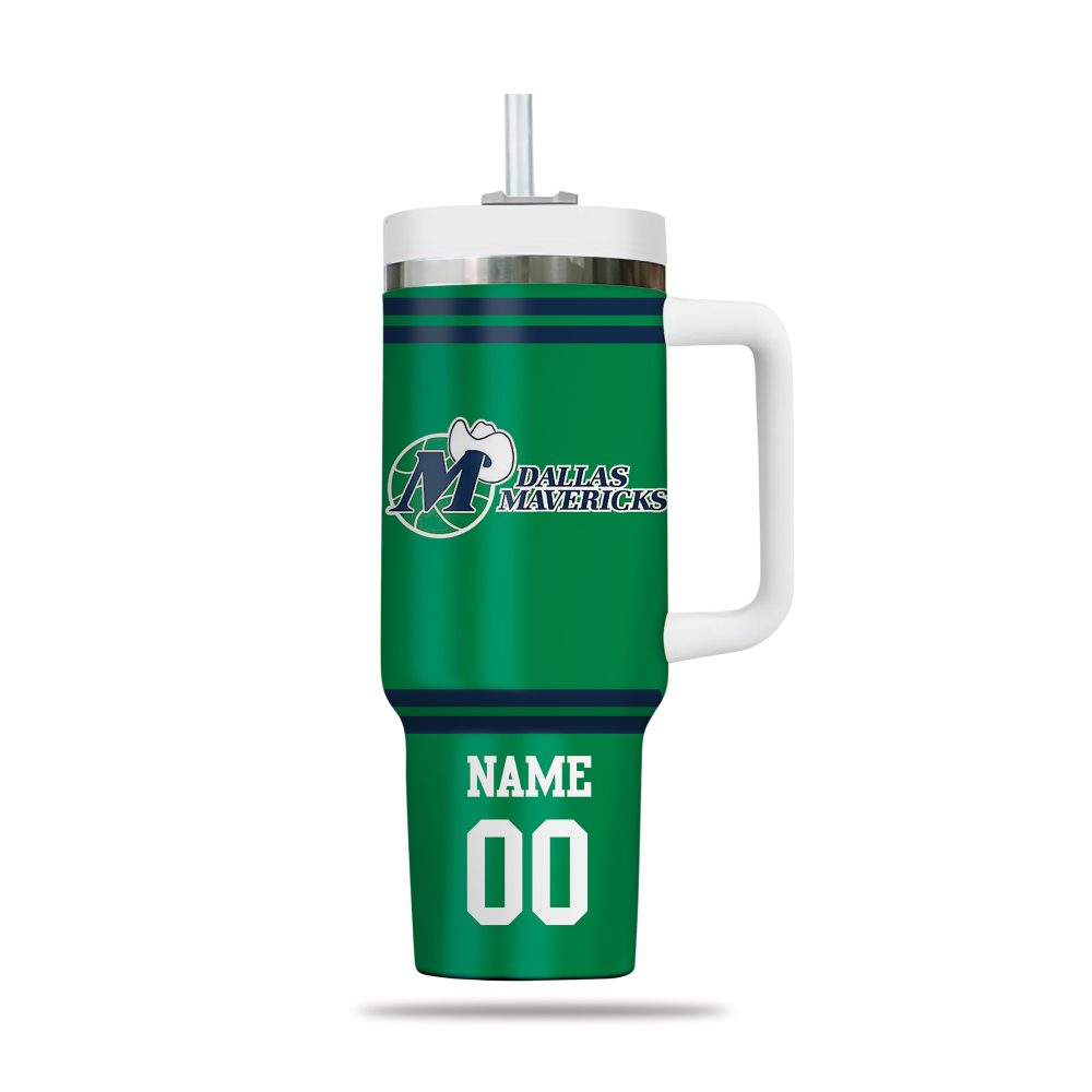Dallas Mavericks Nba Custom Stanley Quencher 40Oz Stainless Steel Tumbler - Image 3