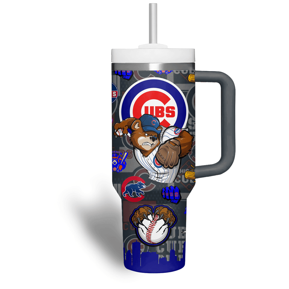 Chicago Cubs Mlb Custom Stanley Quencher 40Oz Stainless Steel - Image 3
