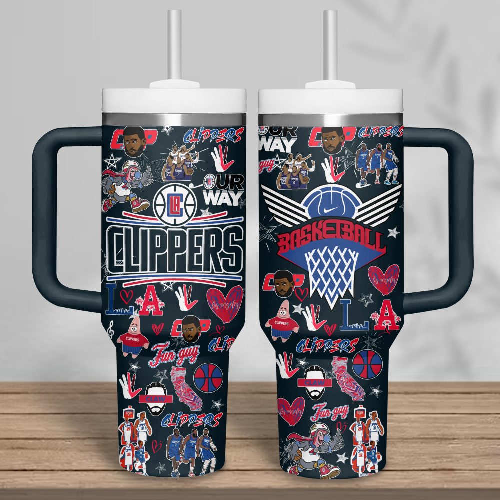 La Clippers Nba Custom Stanley Quencher 40Oz Stainless Steel Tumbler - Image 3