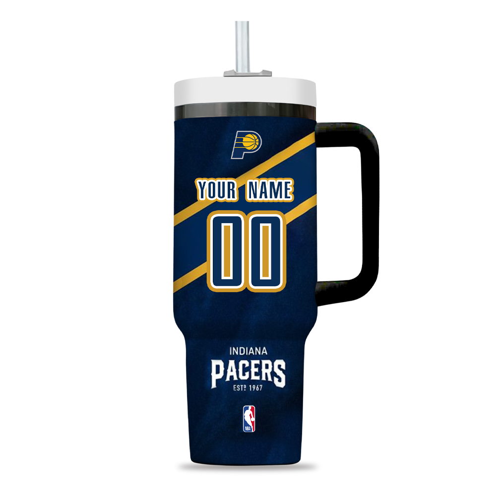 Indiana Pacers Nba Custom Stanley Quencher 40Oz Stainless Steel Tumbler - Image 3
