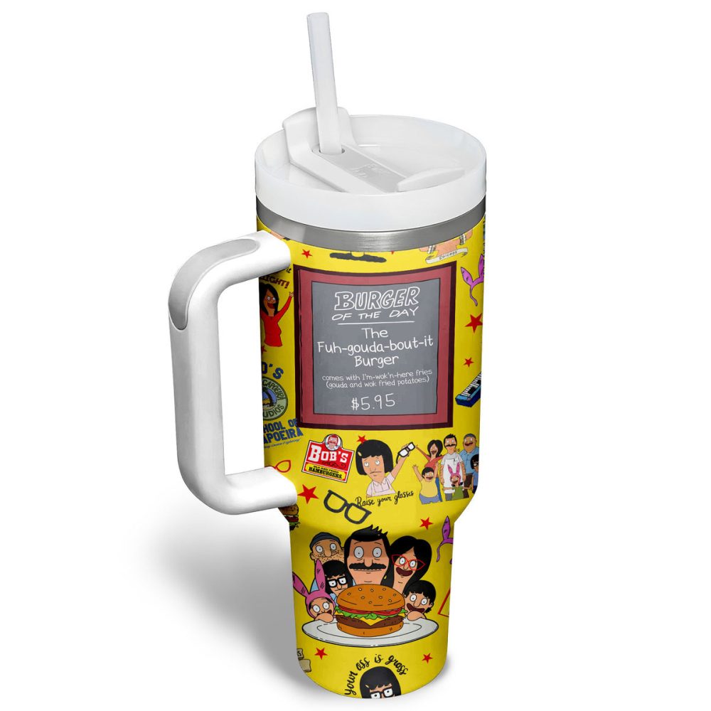 Bob Burgers Movies Custom Stanley Quencher 40Oz Stainless Steel Tumbler - Image 3
