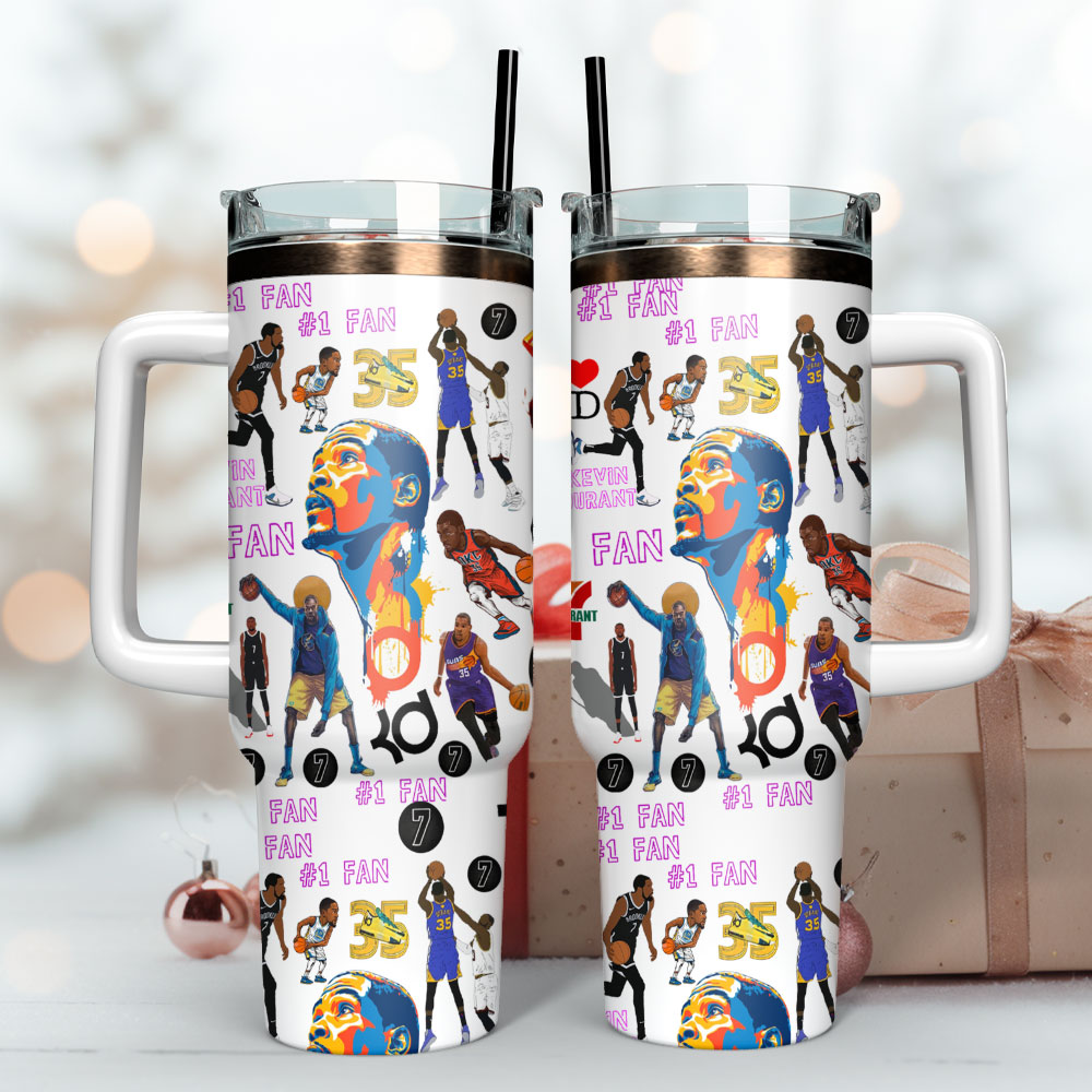 Kevin Durant Phoenix Suns Basketball Nba Sport Custom Stanley Quencher 40Oz Stainless Steel Tumbler With Handle - Image 3