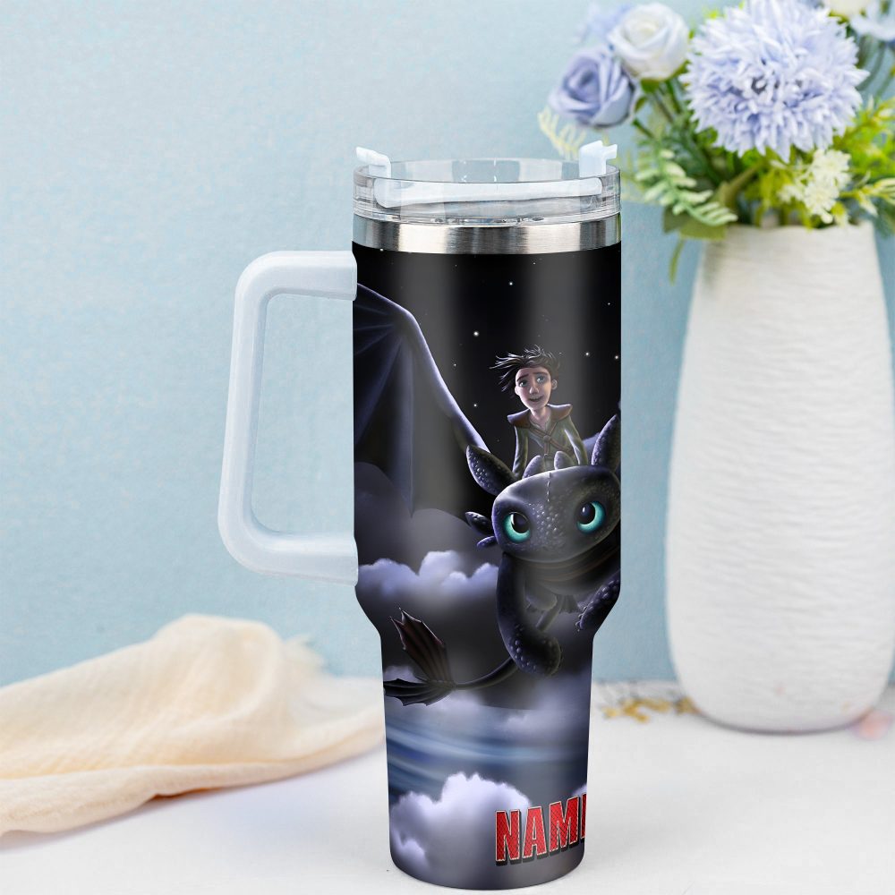 How To Train Your Dragon Movies Custom Stanley Quencher 40Oz Stainless Steel Tumbler With Handle - Image 3