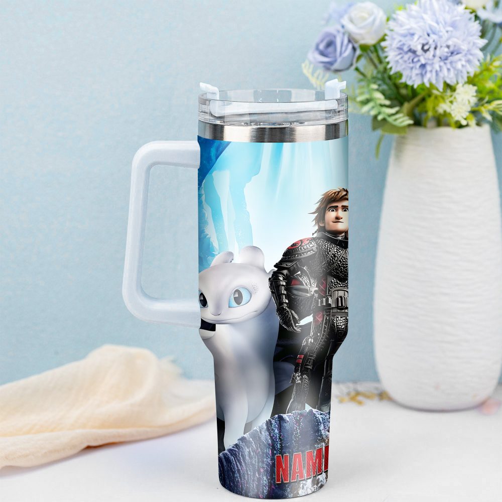 How To Train Your Dragon Movies Custom Stanley Quencher 40Oz Stainless Steel Tumbler With Handle - Image 3