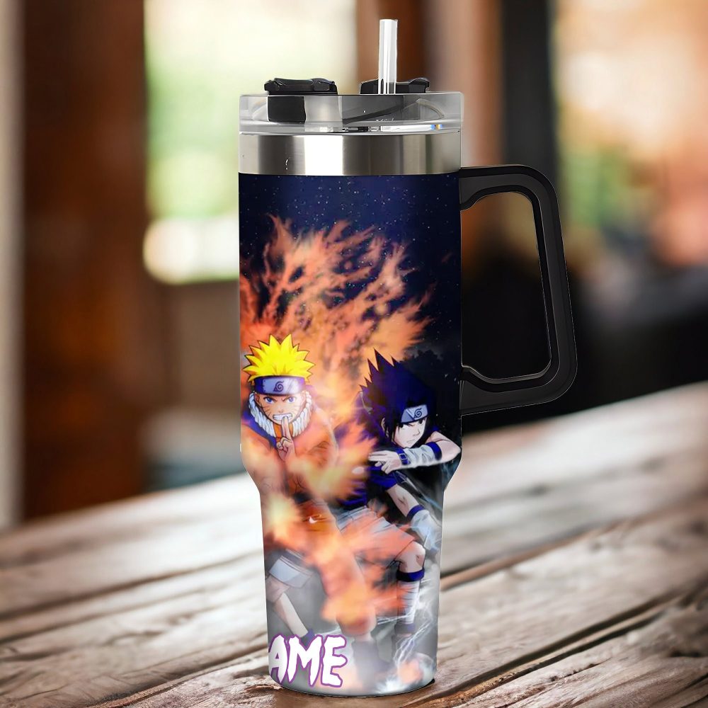 Naruto Anime Custom Stanley Quencher 40Oz Stainless Steel Tumbler With Handle - Image 3