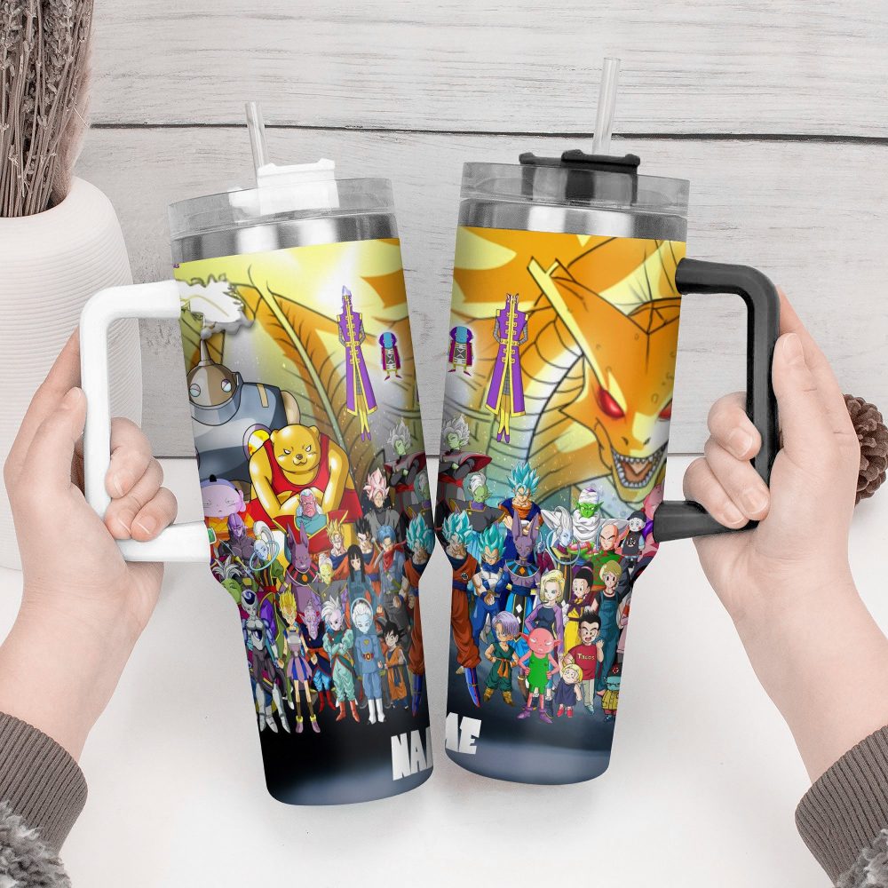 Dragon Ball Z Movies Custom Stanley Quencher 40Oz Stainless Steel Tumbler With Handle - Image 3