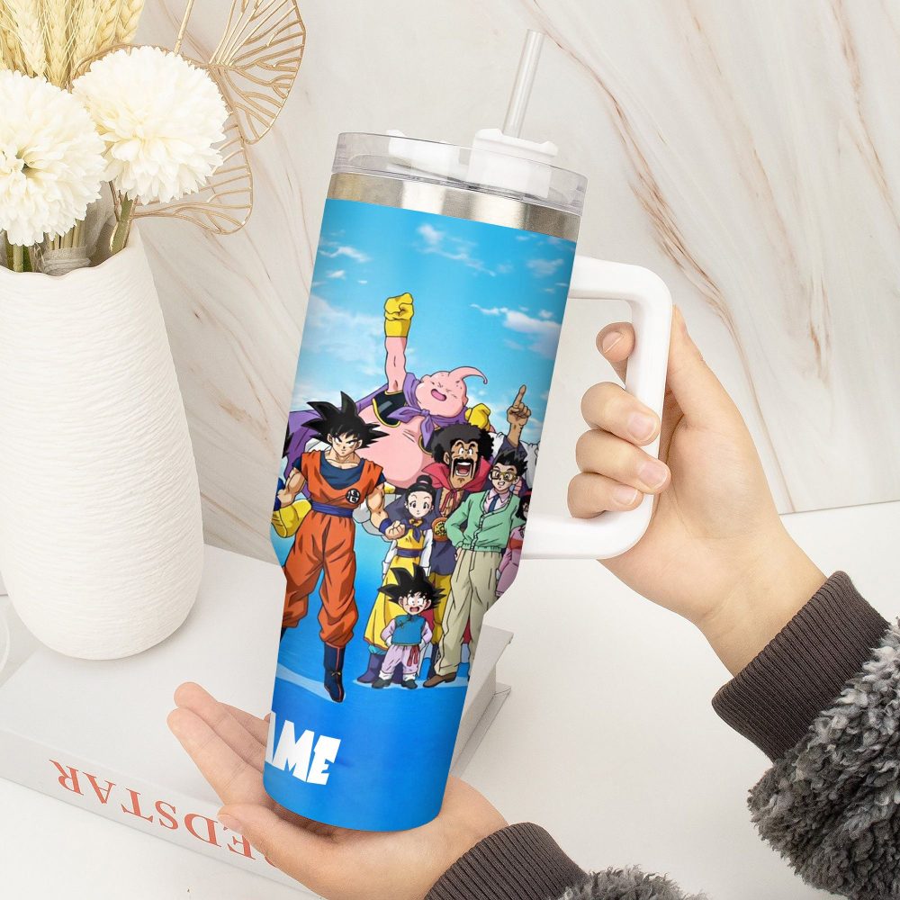 Dragon Ball Z Movies Custom Stanley Quencher 40Oz Stainless Steel Tumbler With Handle - Image 3