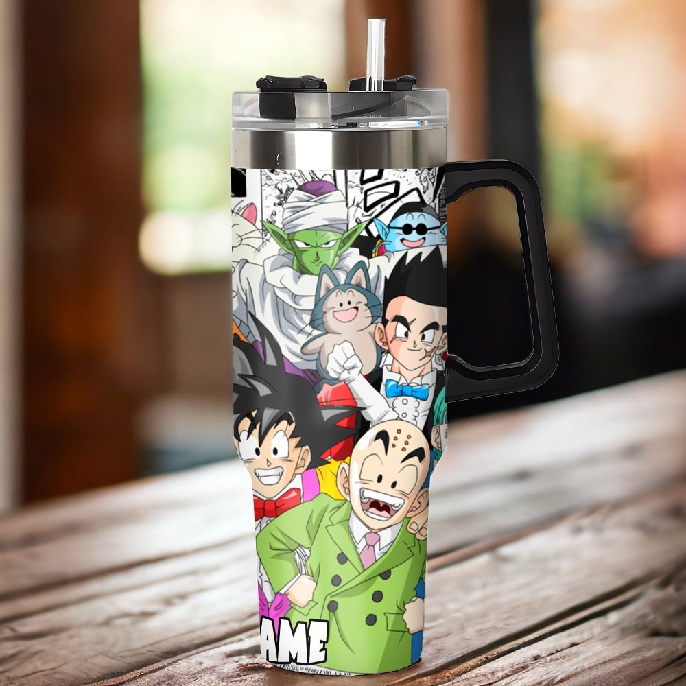 Dragon Ball Z Movies Custom Stanley Quencher 40Oz Stainless Steel Tumbler With Handle - Image 3