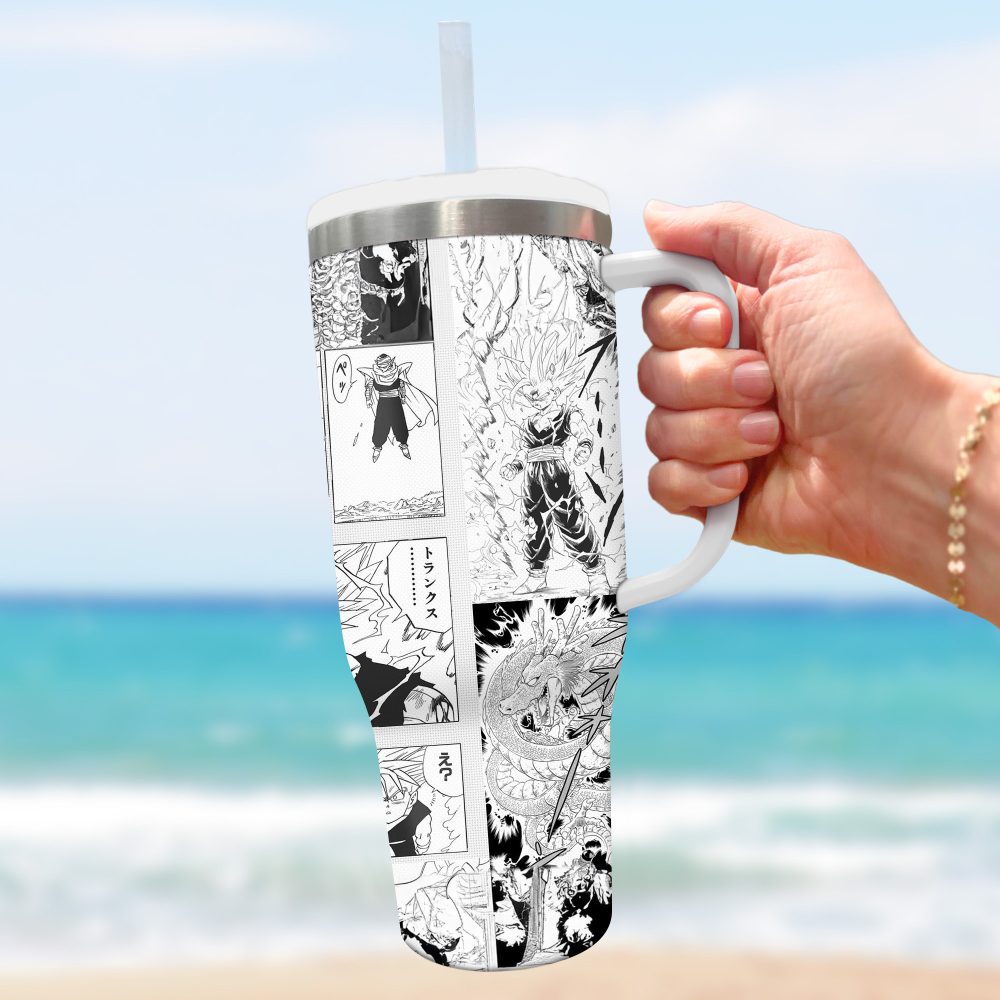 Dragon Ball Z Movies Custom Stanley Quencher 40Oz Stainless Steel Tumbler With Handle - Image 3