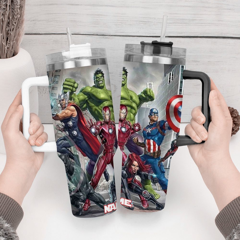 Marvel Avengers Movies Custom Stanley Quencher 40Oz Stainless Steel Tumbler With Handle - Image 3
