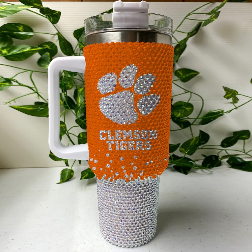 Clemson Tigers Ncaa Custom Stanley Quencher 40Oz Stainless Steel Tumbler With Handle - Image 3