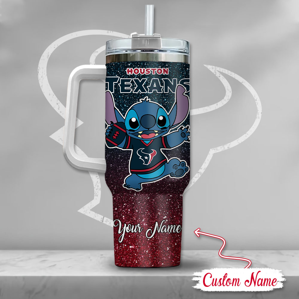 Houston Texans Nfl Custom Stanley Quencher 40Oz Stainless Steel Tumbler With Handle - Image 3
