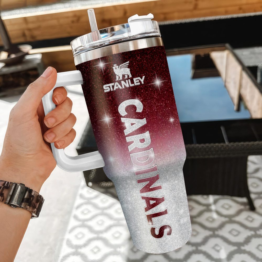 Arizona Cardinals Nfl Custom Stanley Quencher 40Oz Stainless Steel Tumbler With Handle - Image 3