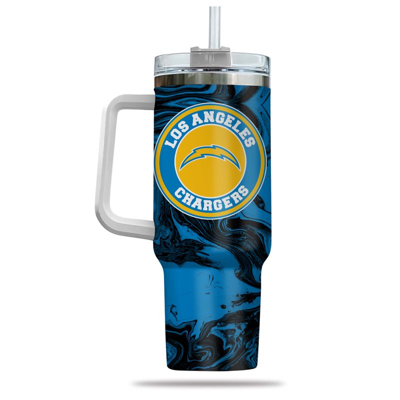 Los Angeles Chargers Nfl Custom Stanley Quencher 40Oz Stainless Steel Tumbler With Handle - Image 3