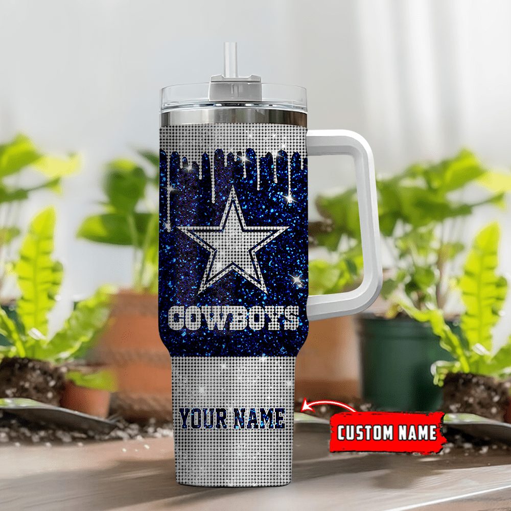 Dallas Cowboys Nfl Custom Stanley Quencher 40Oz Stainless Steel Tumbler With Handle - Image 3