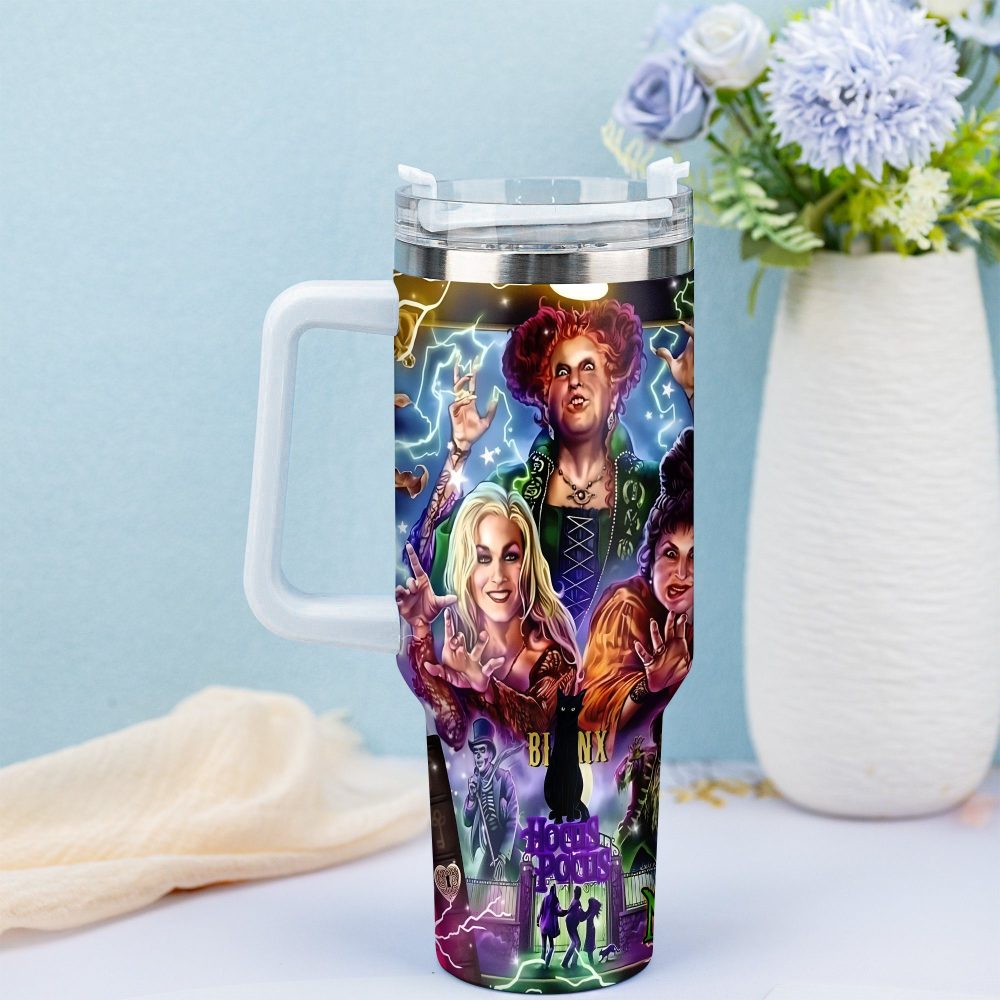 Hocus Pocus Movies Custom Stanley Quencher 40Oz Stainless Steel Tumbler With Handle - Image 3