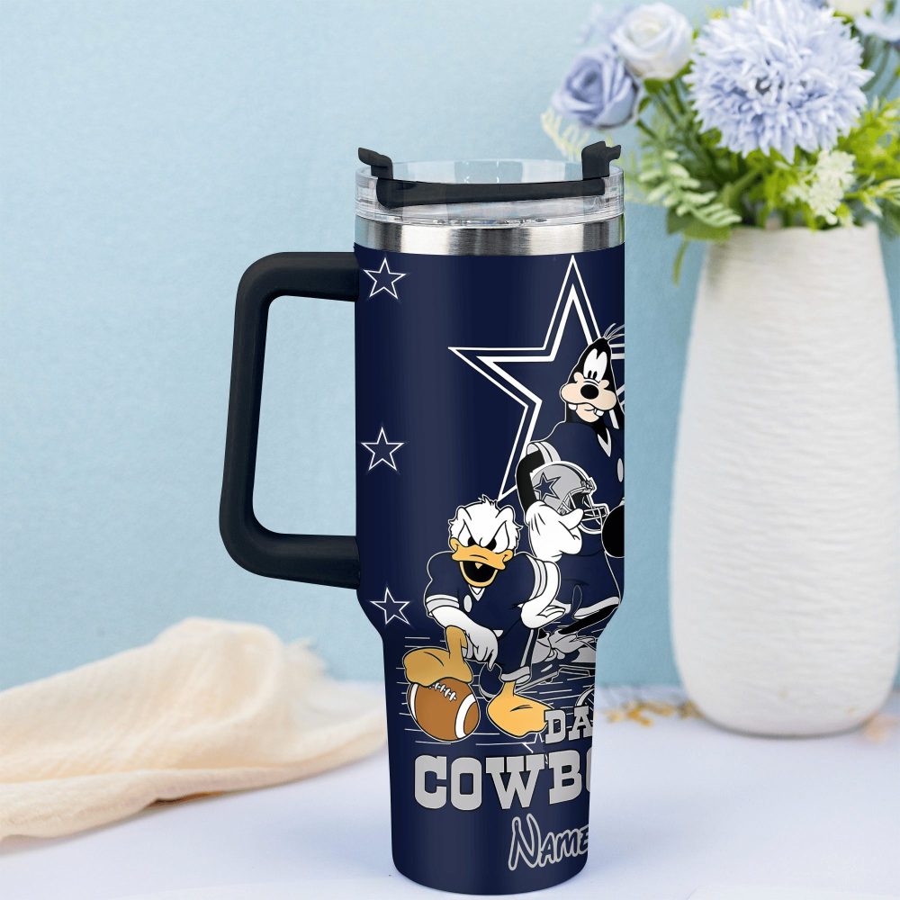 Dallas Cowboys Nfl Custom Stanley Quencher 40Oz Stainless Steel Tumbler With Handle - Image 3