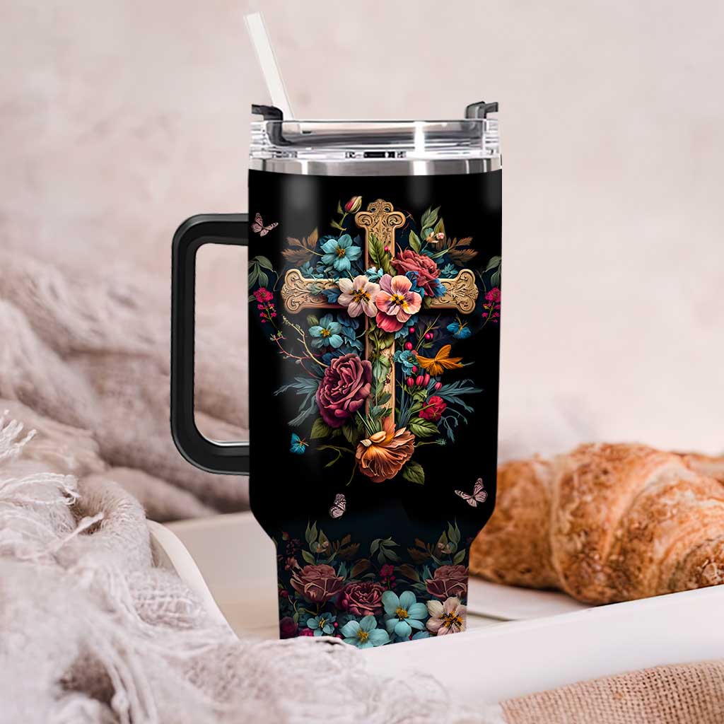 Jesus Custom Stanley Quencher 40Oz Stainless Steel Tumbler - Image 3