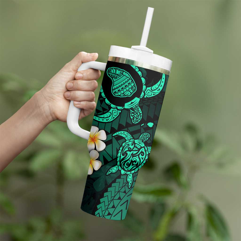 Hawaii Lanai Islands Pacific Plumeria Custom Stanley Quencher 40Oz Stainless Steel Tumbler - Image 3