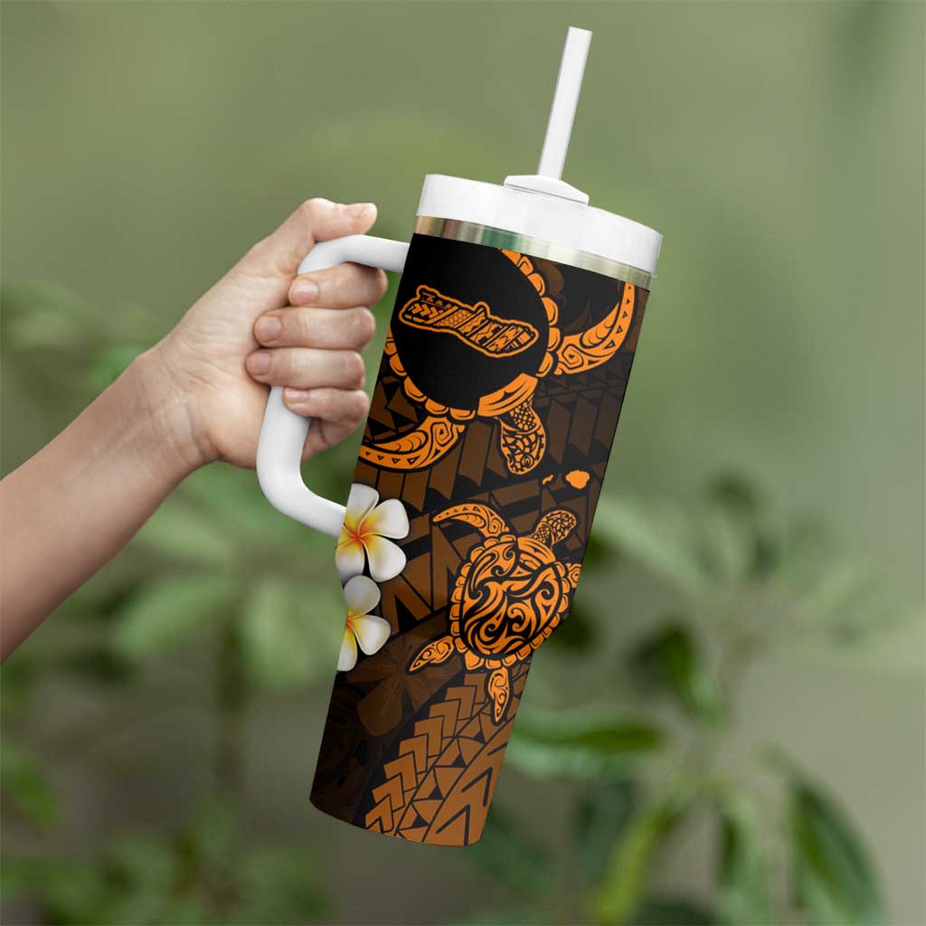 Hawaii Molokai Islands Pacific Plumeria Custom Stanley Quencher 40Oz Stainless Steel Tumbler - Image 3