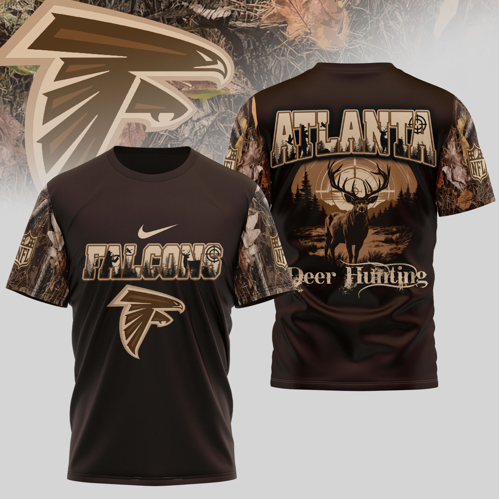 Atlanta Falconspremium NFL Deer Hunting 3D Shirt
