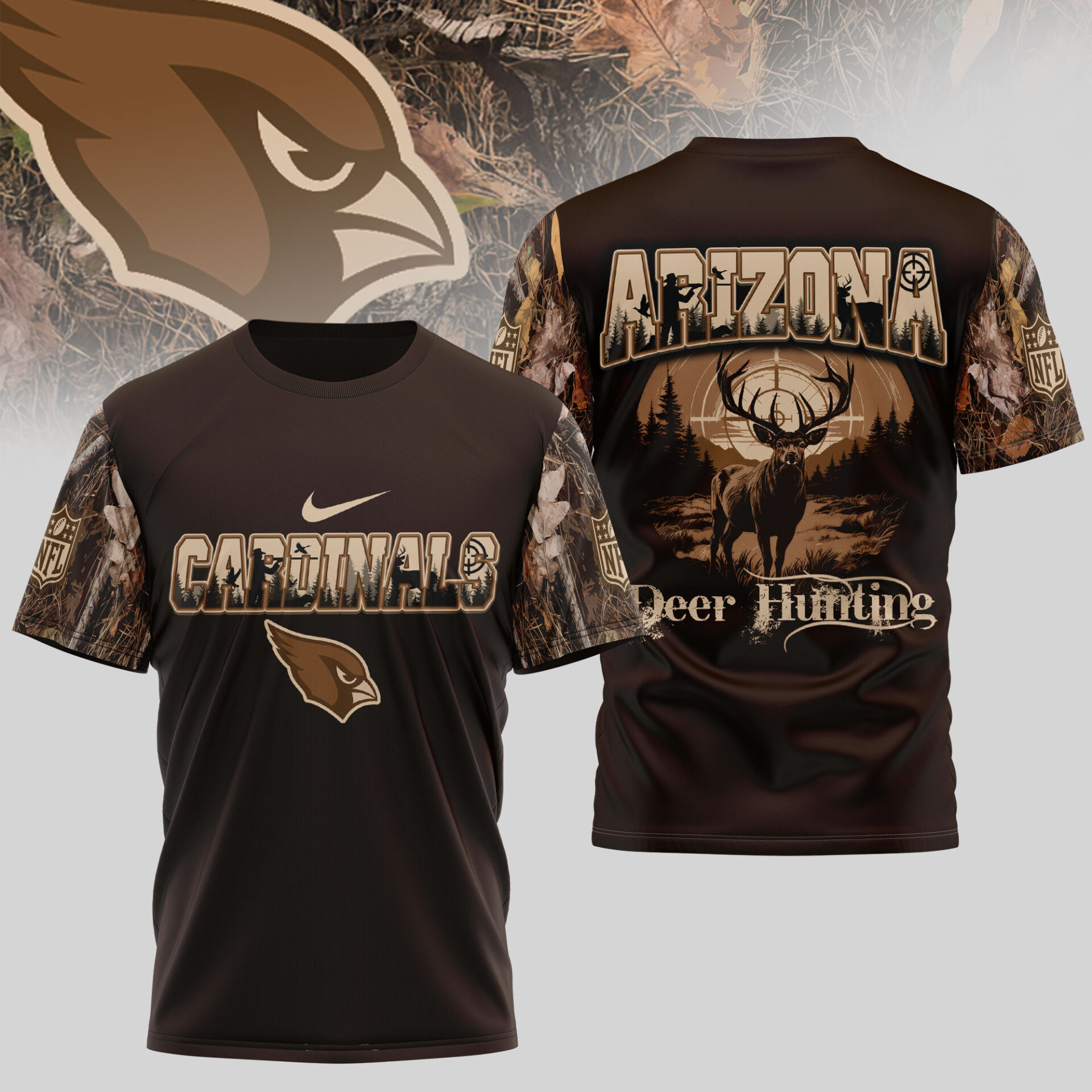 Arizona Cardinalspremium NFL Deer Hunting 3D Shirt