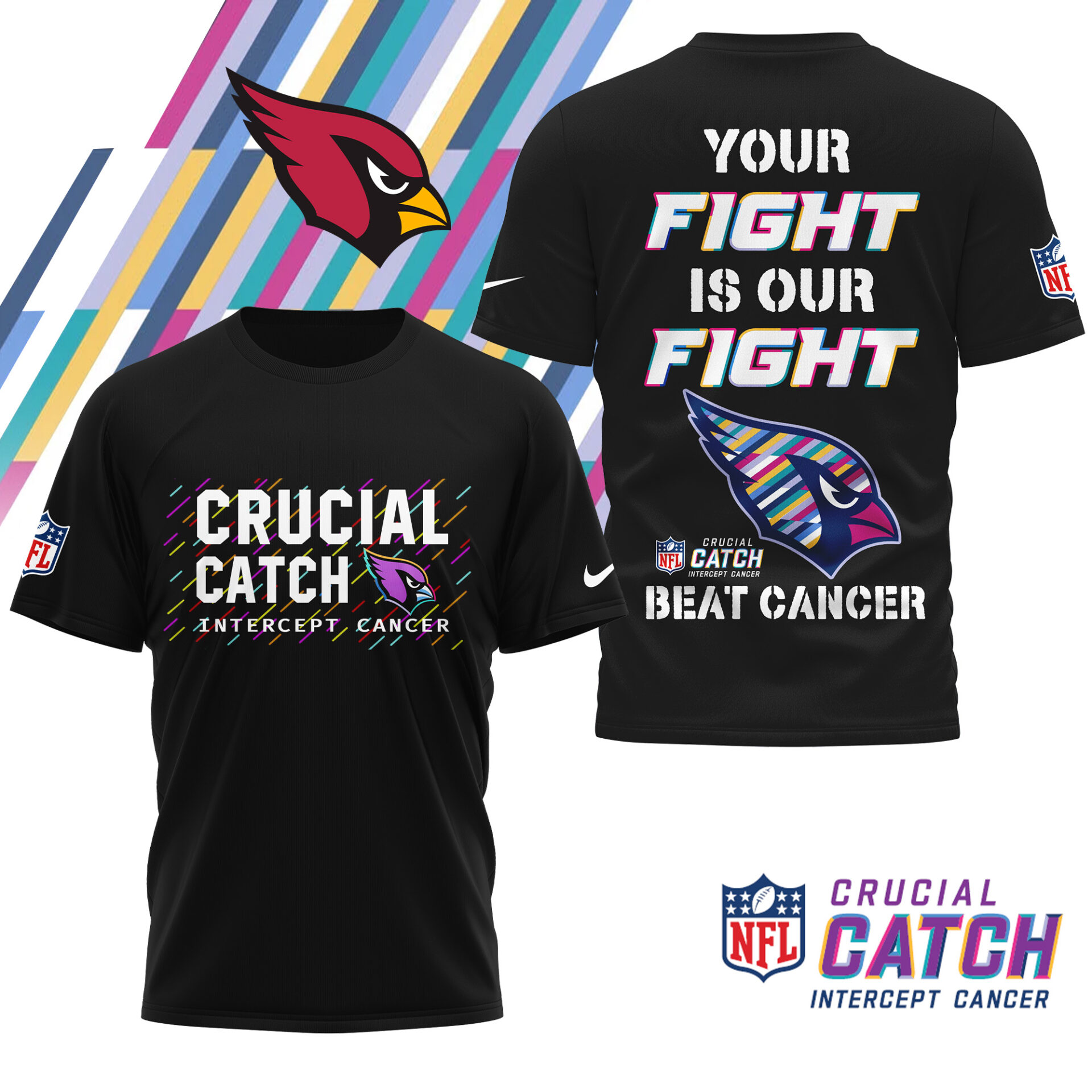 Arizona Cardinalspremium NFL Crucial Catch 3D Shirt