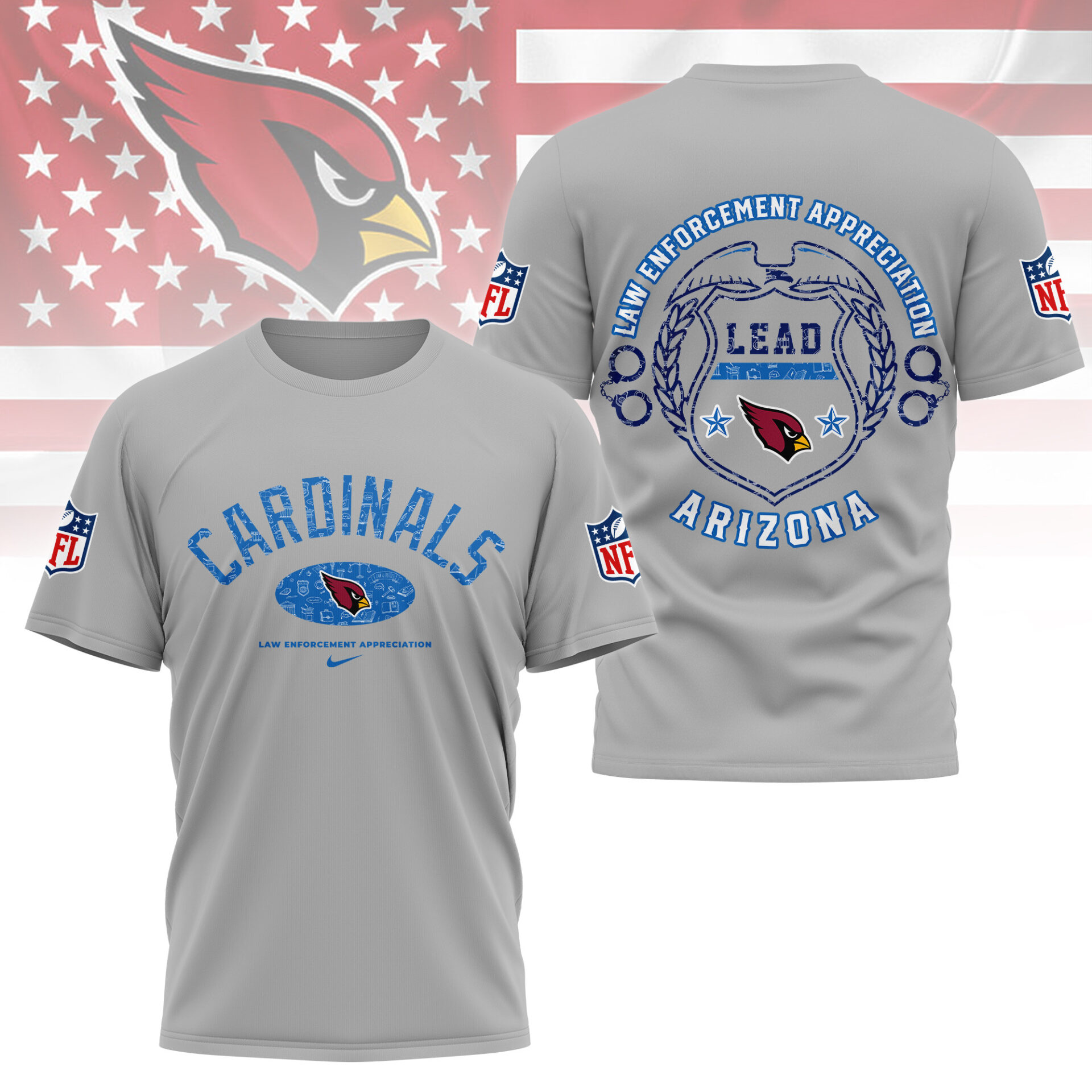 Arizona Cardinals Law Appreciation Month Shirt White