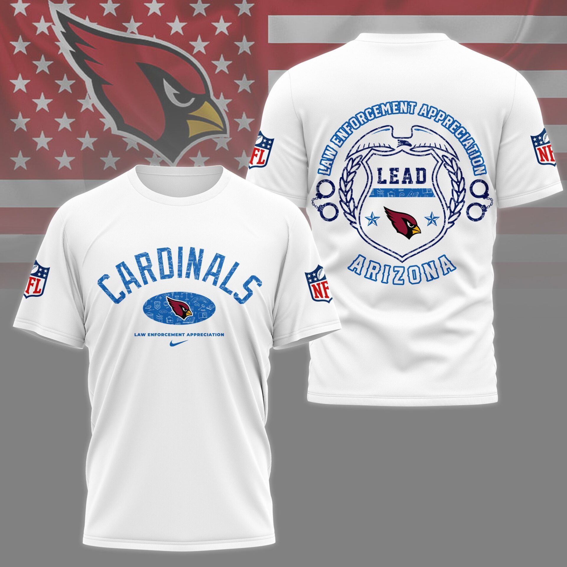 Arizona Cardinals Law Appreciation Month Shirt For Women White